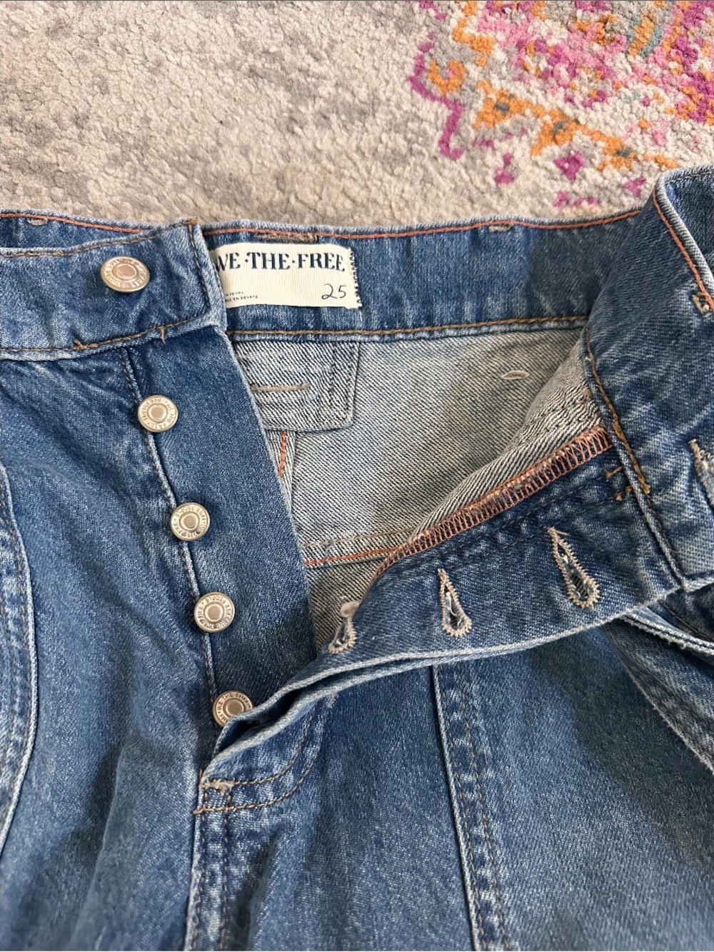 Free People We the Free Blue Jay jeans belted - Picture 6 of 8